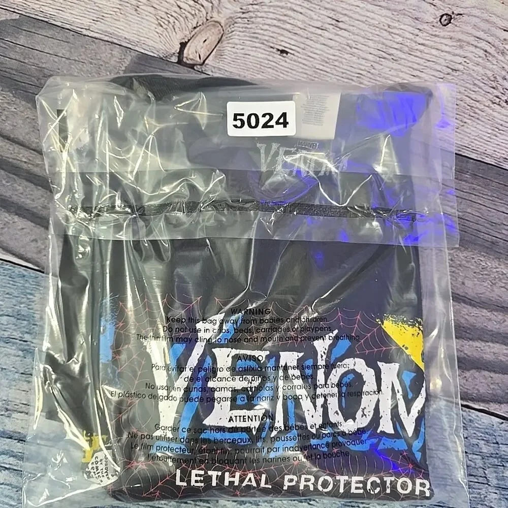 Spiderman Marvel Venom Shirt Mens Large Lethal Protector Comic Book Cover Black